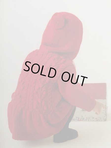 画像2: F-24 すそフレアーの赤いコート (2)